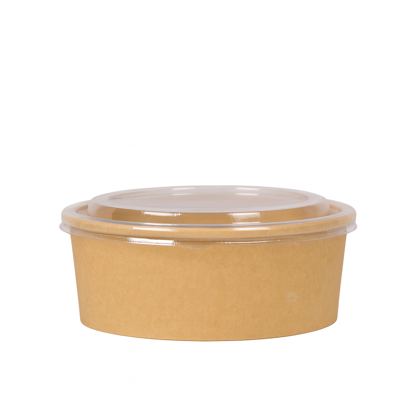 1000ml Kraft Paper Food Bowl with Clear Lid | Disposable Takeaway Soup & Salad Container