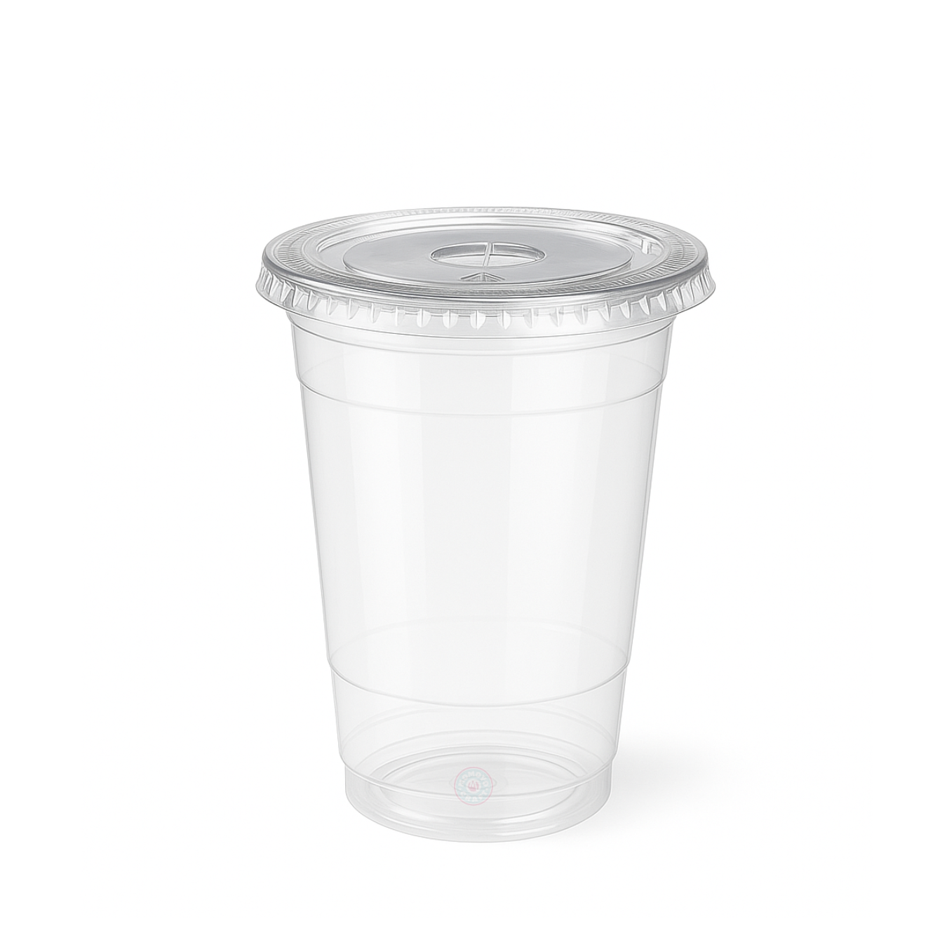 400ml / 14oz PET Plastic Cup with Flat Lid