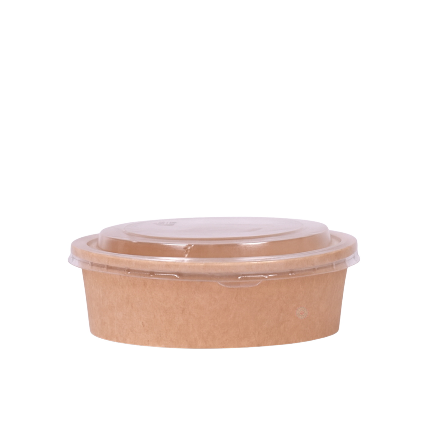 500ml Kraft Paper Food Bowl with Clear Lid | Disposable Takeaway Soup & Salad Container