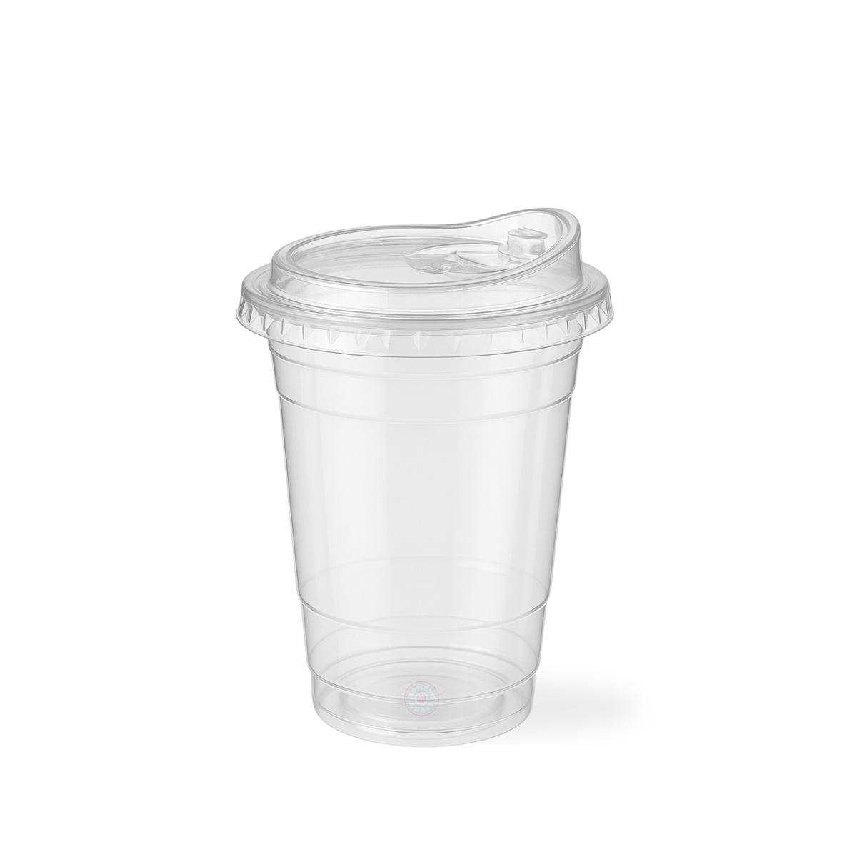 360ml / 12oz PET plastic cup with direct drinking lid