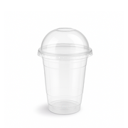360ml / 12oz PET plastic cup with dome lid