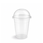400ml / 14oz PET plastic cup with dome lid