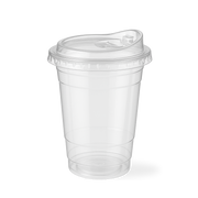 500ml / 16oz PET plastic cup with direct drinking lid