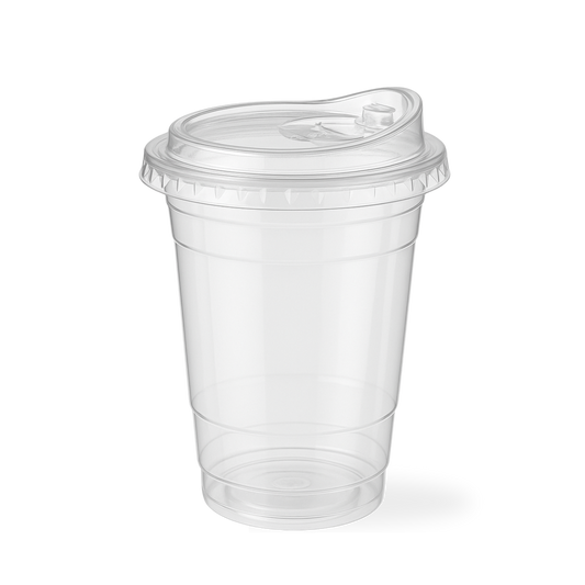 500ml / 16oz PET Plastic Cup with Direct Drinking Lid