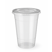 700ml / 24oz PET plastic cup with flat lid