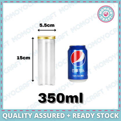 Gold Lid Plastic Jar Clear PET Food Storage Container for Cookies CNY Raya