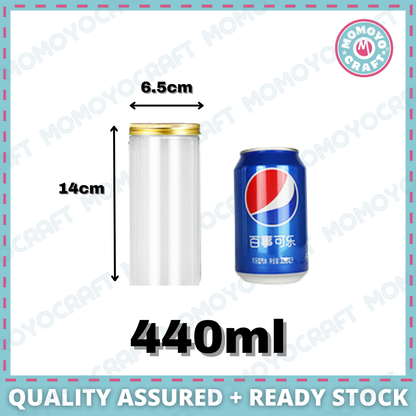 Gold Lid Plastic Jar Clear PET Food Storage Container for Cookies CNY Raya