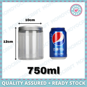 Clear PET plastic cookie jar – size 1012