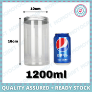 Clear PET plastic cookie jar – size 1018