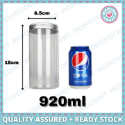 Clear PET plastic cookie jar – size 8518