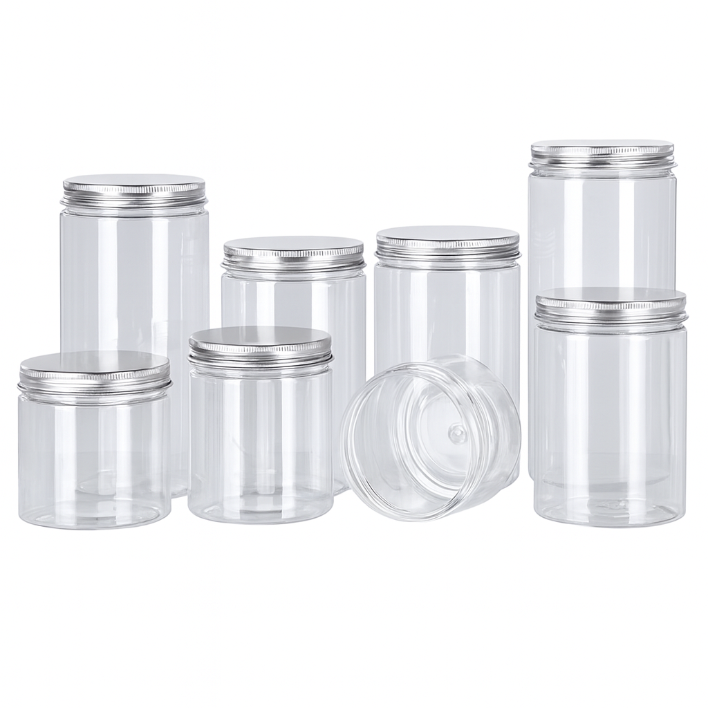 Clear PET Plastic Cookie Jar