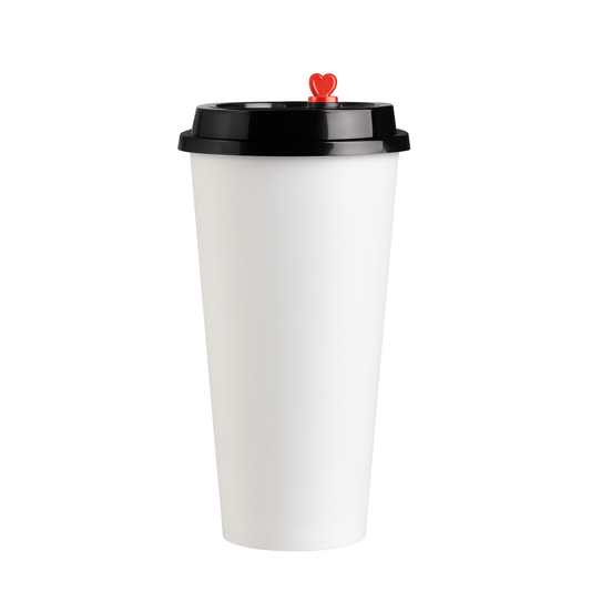 500ml Plastic PP Milk Tea Cup with Lid | Bubble Tea Takeaway Cup
